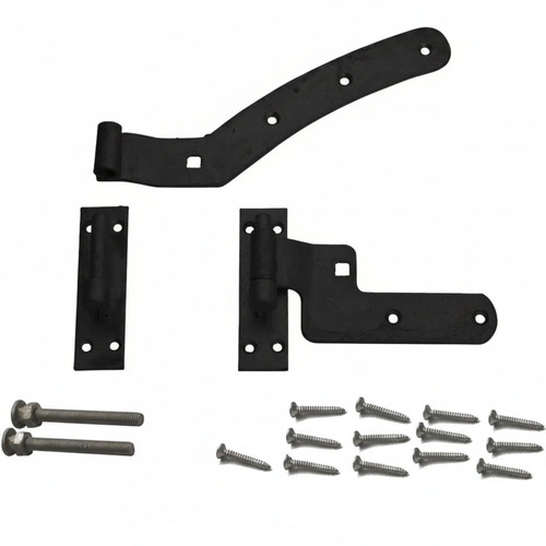Black curved rail gate - 12",