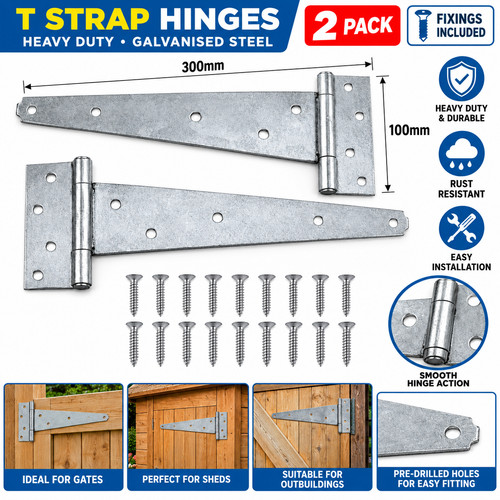2pcs heavy duty t hinges - duty,