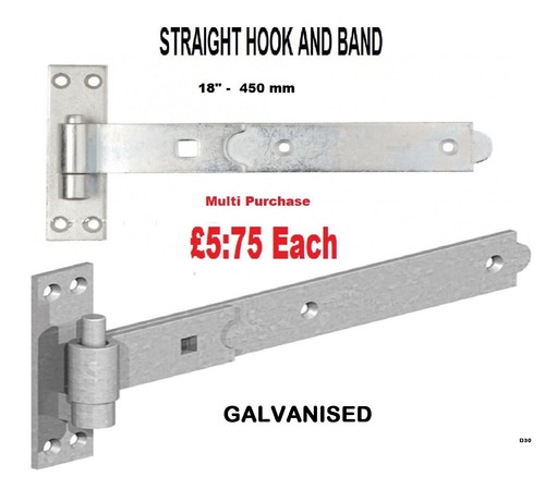 Straight band and - 18", t